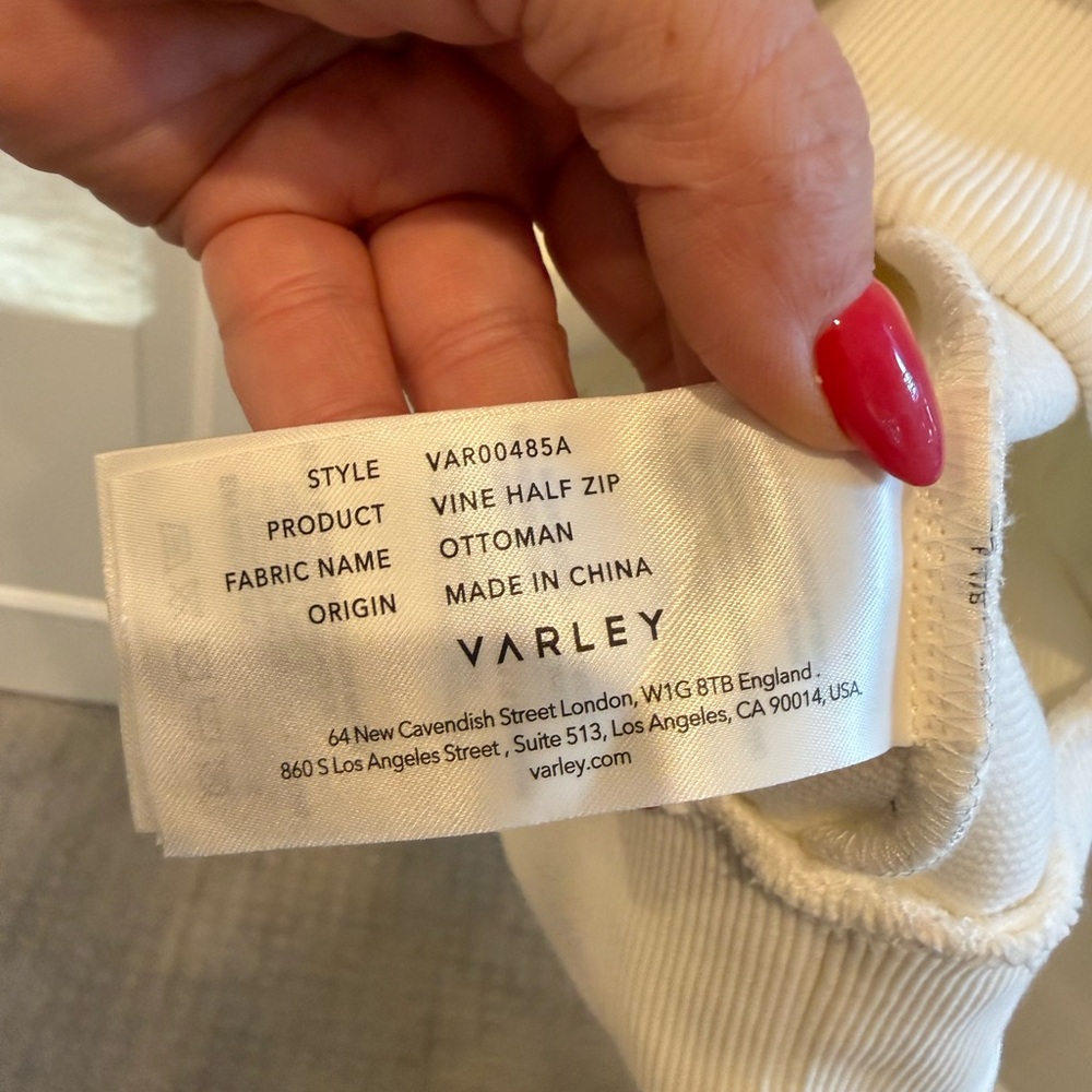 Varley Vine Half-Zip Pullover size 1X Ivory - Picture 6 of 7